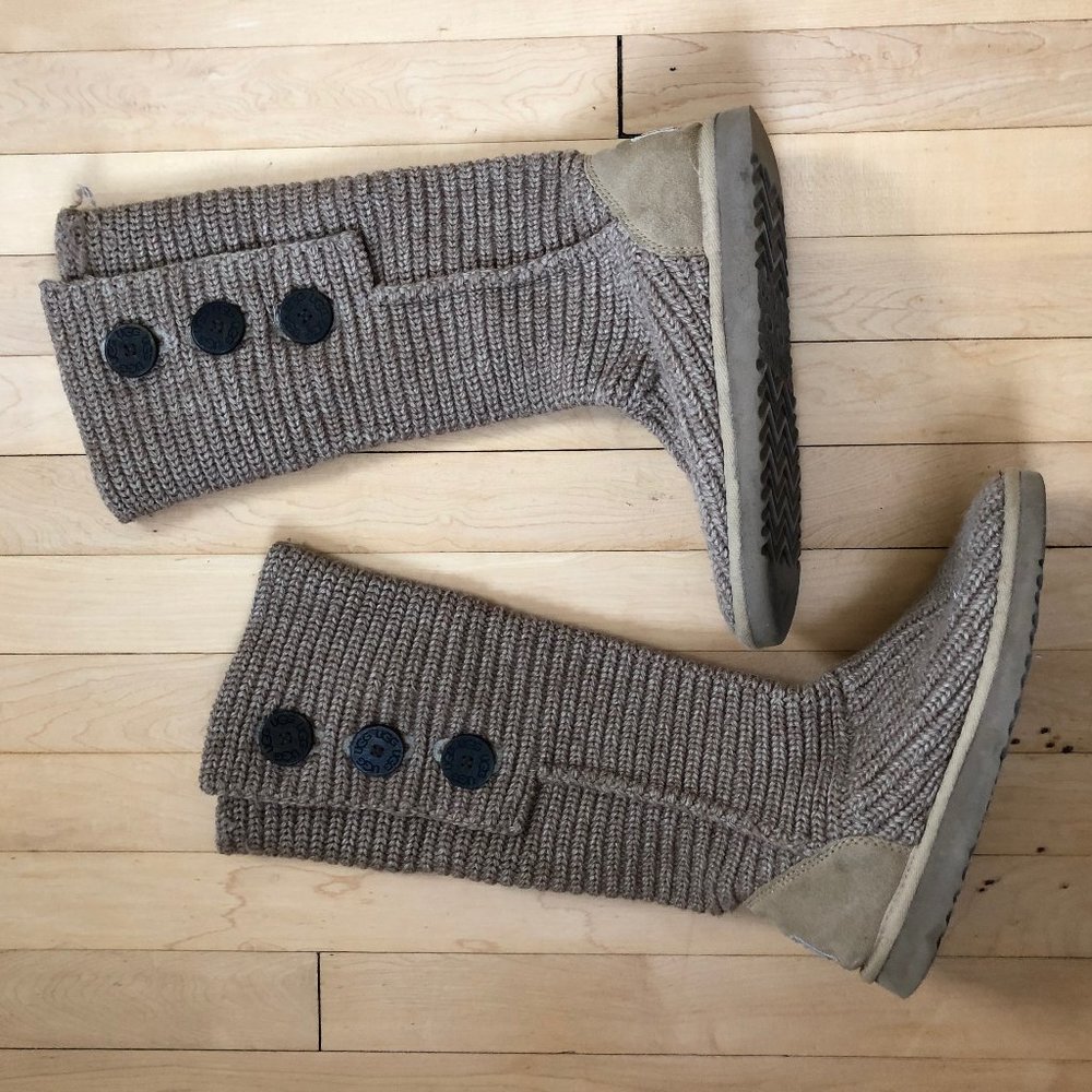 UGG Braided Button Tall Boots - Size 8